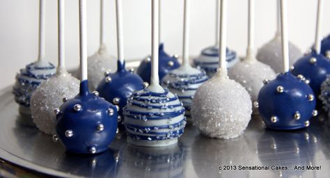 Space Cake Pops, Cake Pop Icing, Royal Blue Cake, Blue Cake Pops, Blue Party Decorations, Sweet 15 Party Ideas, Monkey Cake, Starry Night Wedding, Cake Central