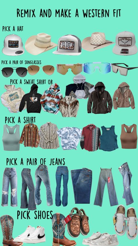 #country#western#outfits Cute Country Outfits For School, Country Dancing Outfit, Punchy Western Outfits, Country Western Outfits, Cute Cowgirl Outfits, Casual Country Outfits, Cowgirl Accessories, Southern Outfits, Country Style Outfits