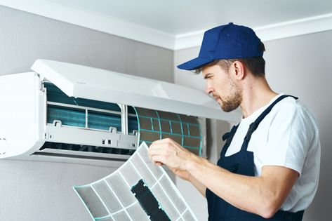 Man repair and cleaning air conditioner,... | Premium Photo #Freepik #photo #technology Clean Air Conditioner, Air Conditioner Units, Ac Maintenance, Hvac Repair, Hervey Bay, Commercial Cleaning Services, Air Conditioning Repair, Ac System, Air Conditioning Services