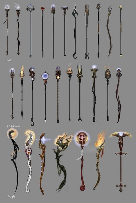 Magic Staffs Staff Design, Staff Ideas, Staff Magic, Magic Staff, Wizard Staff, Gaming Art, Fantasy Props, 다크 판타지, Book Icons