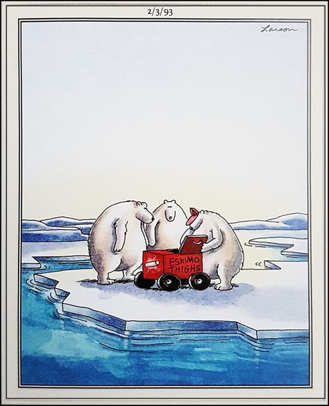 Bear Jokes, The Far Side Gallery, Gary Larson Far Side, Gary Larson Cartoons, Far Side Cartoons, Skin Marks, Far Side Comics, Heavy Rainfall, Toilet Humor