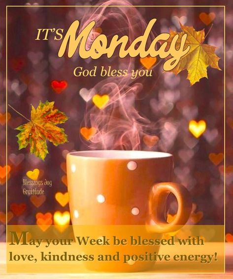 Monday Morning Gif, Coffee Blessings, Good Morning Family And Friends, Beautiful Blessed Day, Good Morning Family, Thursday Morning Quotes, Monday Morning Blessing, Week Blessings, Monday Greetings