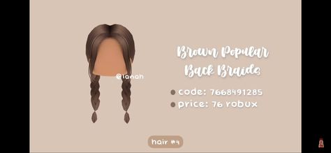 Bloxburg Brown Hair Codes Braids, Bloxburg Brown And Blonde Hair Codes, Bloxburg Brown Braided Hair Codes, Roblox Bloxburg Brown And Blonde Hair Codes, Bloxburg Braided Hair Codes, Brow Hair Codes Bloxburg, Bloxburg Hair Codes Brown Braid, Cute Halloween Outfits, Blush Outfit