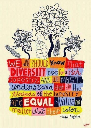 We should all know that Diversity makes for a rich tapestry, And all the threads are equal in value. Maya Angelou Painting With Words, Diversity Quotes, Maya Angelou Quotes, Photoshoot Idea, We Are The World, Maya Angelou, Great Quotes, Beautiful Words, Favorite Quotes