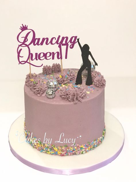 Dancing Queen Cake Ideas, Dancing Birthday Cake, Cake 17th Birthday, Dance Birthday Cake, Dancing Queen Cake, Dance Cake, Queen Cake, Dance Cakes, 17 Birthday Cake