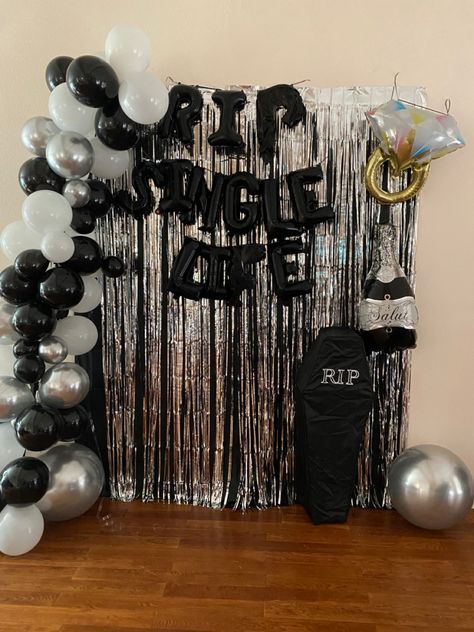 Bad And Boujee Party Theme, Goth Bride Bachelorette, Rip To My Single Life Bachelorette, Rip Bachelorette Party Outfits, Rip Miss Bachelorette, Rip Single Life Party, Black Theme Bachelorette Party, Rip To Single Life Bachelorette, Rip Bachelorette Party Theme