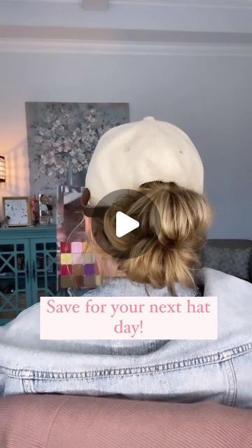 Ashley Steading ✨ Over 30 Fashion and Beauty on Instagram: "Who says you can’t have a cute hairstyle while wearing a hat?! 🧢 Make sure to save this video for your next hat day! #easyhairstyle #hathair #mommakeover #mommakeup #easymakeuptutorial #makeuptipsandtricks #makeupforbeginners #seint" Hat Short Hairstyles, A Cute Hairstyle, Mom Makeover, 30 Fashion, Makeup For Moms, Hat Day, Cute Hairstyle, Easy Makeup Tutorial, Wearing A Hat