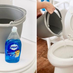 How to Unclog a Toilet (Step by Step) - One Good Thing by Jillee How To Unclog Toilet, Toilet Step, Clogged Toilet, Toilet Tank, Soap Scum, Toilet Bowl, Diy Cleaning Products, Paint Cans, Cleaning Products