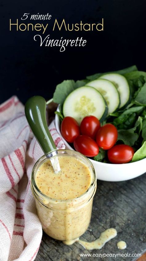 Mustard Vinaigrette, Honey Mustard Vinaigrette, Salad Dressing Recipes Homemade, Honey Mustard Dressing, Homemade Salads, Homemade Salad Dressing, Salad Dressing Recipes, Aioli, Honey Mustard