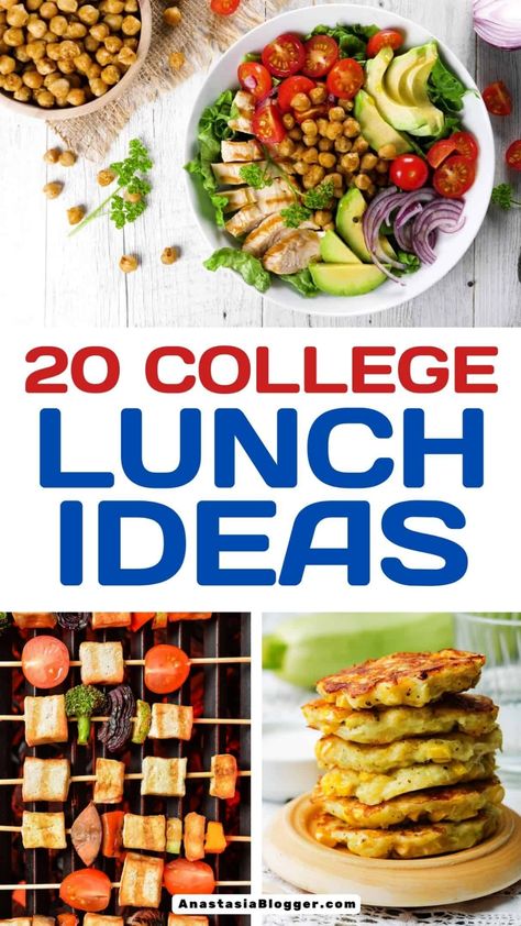 Discover a range of nutritious and simple recipes perfect for college students who want to bring their own delicious packed lunch. With this collection of 20 ideas, you can continue enjoying homemade meals on campus without any hassle. Prepare your meals in advance and stay fueled throughout your busy day with these convenient recipe options tailored for college life. Lunch Ideas For College Students, Lunch Ideas For College, Healthy College Lunches, Dairy Free Potato Salad, College Lunch, Healthy College Meals, Quinoa Salad Recipes Easy, Easy Recipes For College Students, Avocado Chicken Salad Recipe