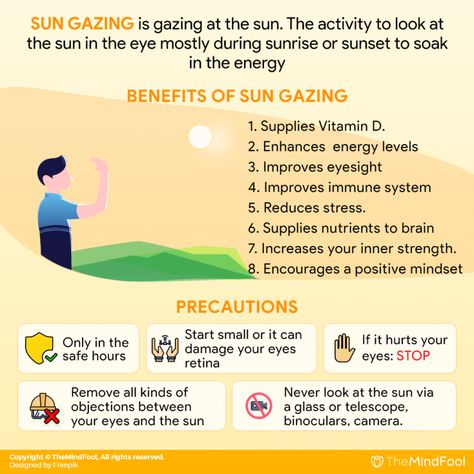 Do you often find yourself gazing at the sun at odd hours of the day? Do you feel a strange yet powerful vibe reflecting through the sun? Well, you are already walking on a spiritual path without conscious thought. Here’s what it is called: Sun gazing. History has proven unbelievable sun gazing benefits on your mind, body, and spirit.  #SunGazingBenefits #benefitsofSunlight #spiritual Sun Gazing, Sun Allergy, Improve Immune System, Eye Sight Improvement, Mind Body And Spirit, Naturopathy, Chakra Meditation, Spiritual Path, Holistic Healing