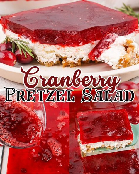 Pretzel Salad Recipe, Princess Pinky Girl, Pretzel Salad, Pinky Girl, Thanksgiving Food Desserts, Holiday Dessert, Holiday Desserts, Pretzels, Sweet And Salty