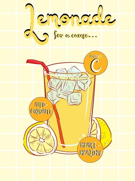 Lemonade Stand Poster, Lemonade Poster, Redecorate Room, Fresh Lemonade, Lemonade Stand, Poster Ideas, Summer Break, Sweet Tea, Rhubarb