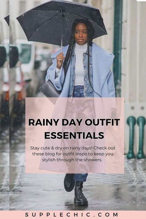 Don't let rainy days cramp your style, babe! Check out my blog post for some must-have rainy day outfit essentials that'll keep you looking cute and dry all season long. Let's make a splash with fashion! #RainyDayStyle #OutfitEssentials #FashionTips 3Blog #StyleTips #FashionIdeas #OutfitStyle #PlussizeFashion Office Rainy Day Outfit, Rainy Office Outfit, Rainy Day Fashion, Outfit Essentials, Office Outfit, Rainy Day Outfit, Day Outfit, Clothing Essentials, Look Chic