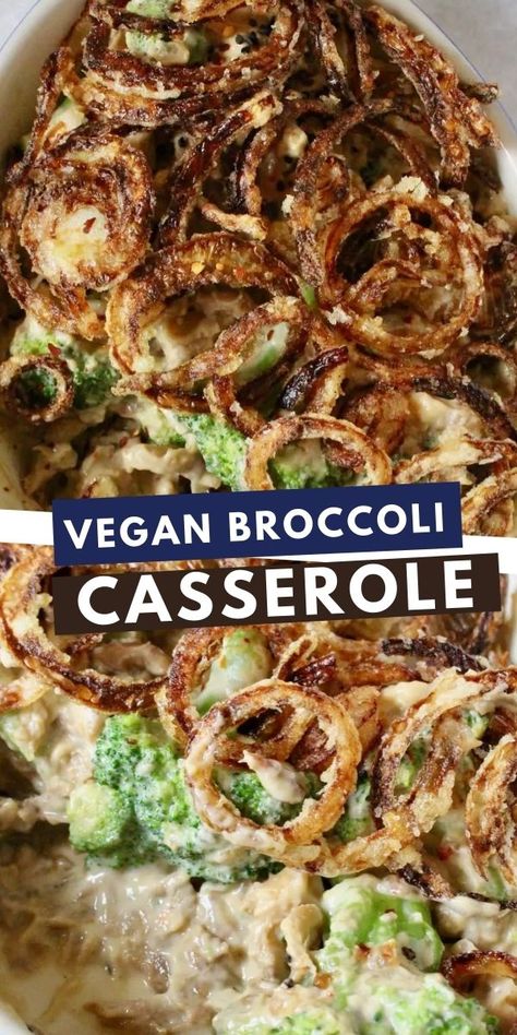 Vegan Broccoli Casserole, Vegan Casserole Recipes, Vegan Diner, Broccoli Casserole Recipe, Vegan Broccoli, Broccoli Recipes Casserole, Vegan Casserole, Desserts Keto, Vegan Thanksgiving Recipes