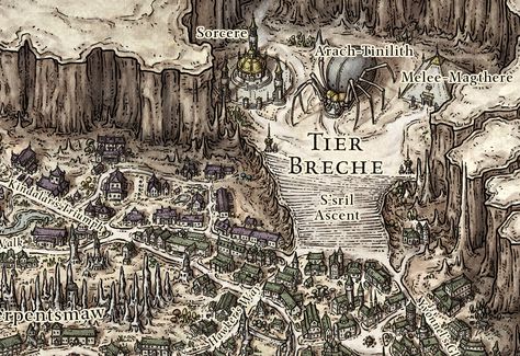 Fantasy Locations, Forgotten Realms, Fantasy City, Mystical Art, Lost Soul, Great House, Spiders, Dark Fantasy, Vintage World Maps