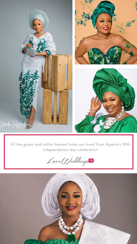 #NigerianIndependence #Nigeriaat59 #GreenandWhiteAsoebi #Asoebi  #GreenandWhiteTrad #Trad #TraditionalBride White Gele Aso Ebi, White Asoebi Lace Styles, Asoebi Lace Styles, Aso Ebi Style, Classy Hats, Nigerian Bride, Aso Ebi Styles, Aso Oke, October 1st