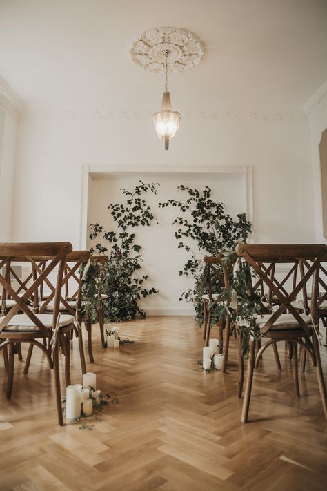 Foliage wedding arch. Images by Jessica J Photography #styledshoot #weddingdecor #weddingceremony #ceremony #ceremonydecor #weddingarch #weddingarbour #weddingceremonyideas #ceremonyideas #weddingaisle #ceremonyaisle Ceremony Decorations Indoor, Ceremony Backdrop Indoor, Indoor Wedding Decorations, Small Weddings Ceremony, February Wedding, Indoor Wedding Ceremonies, Intimate Wedding Venues, Wedding Backdrop Design, Foliage Wedding