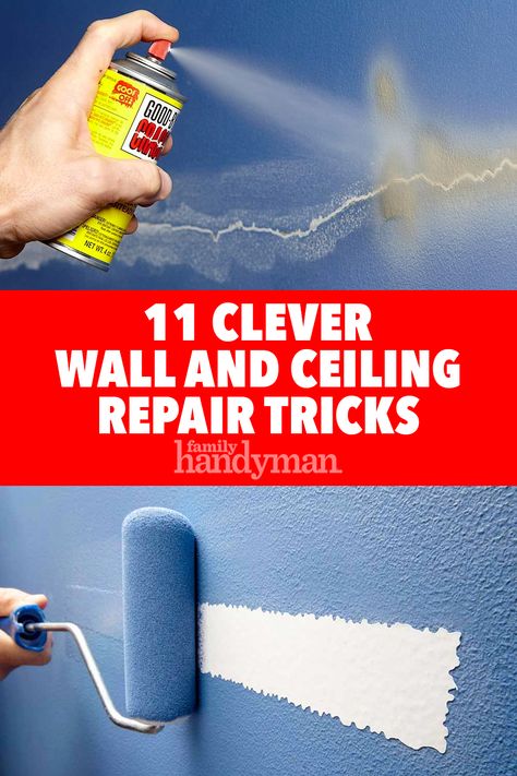 Diva Wreaths, Ceiling Repair, Drywall Repair, Home Fix, Family Handyman, Diy Home Repair, Diy Repair, Crafts Hacks, Home Repairs