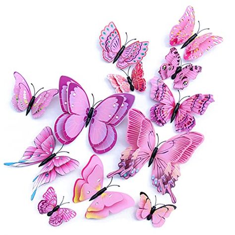 Butterflies Stickers, Butterflies Diy, Butterfly Magnet, Butterfly Wall Decals, Butterfly Decal, Diy Wall Stickers, 3d Butterfly Wall Stickers, Butterfly Wall Decor, 3d Butterfly