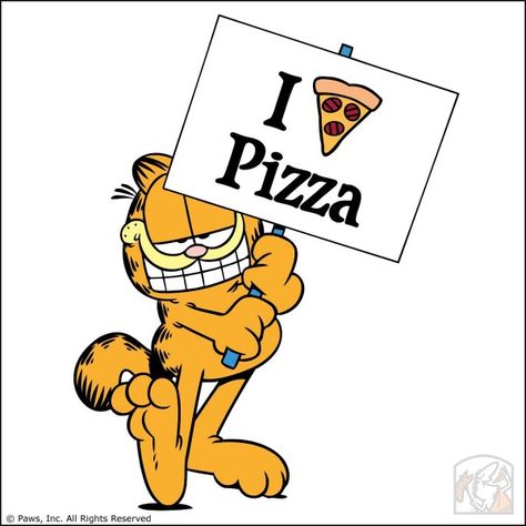 I love pizza! Garfield Birthday, Funny Happy Birthday Pictures, Garfield Pictures, Funny Disney Shirts, Garfield Images, Garfield Cartoon, Sister Quotes Funny, Sister Birthday Quotes, Garfield Cat