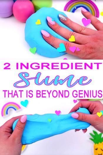 2 Ingredient Slime, Borax Slime, Slime Ingredients, Easy Slime Recipe, Diy Slime Recipe, Slime For Kids, Homemade Slime, 2 Ingredient, Slime Recipe