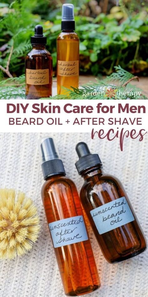 Beard Oil Recipe Diy, Homemade Beard Oil, Herbal Diy, Diy Beard Oil, Beard Oil Recipe, Diy Natural Beauty Recipes, Diy Beard, Beard Butter, Garden Therapy