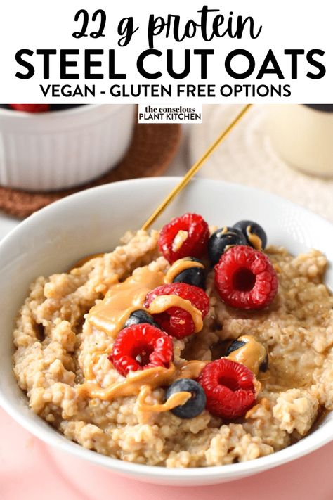 Healthy Steel Cut Oats Recipe, Steel Cut Oats Bars, Protein Steel Cut Oats, Steel Cut Oats Recipes, Baked Steel Cut Oats, Steel Cut Oatmeal Crockpot, Steel Cut Oats Crockpot, Steel Cut Oatmeal Recipes, Steel Oats