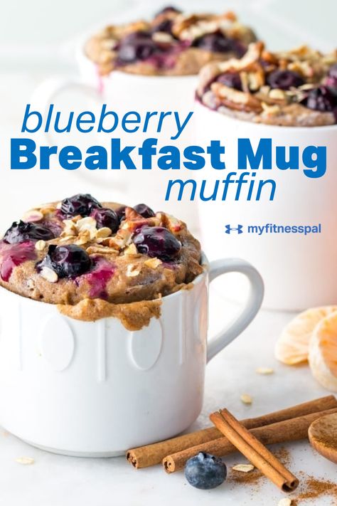 Breakfast Mug Cake, Breakfast In A Mug, Myfitnesspal Recipes, Microwave Mug Recipes, Microwave Breakfast, Calorie Breakfast, Breakfast Mug, Mug Cake Healthy, Muffin In A Mug