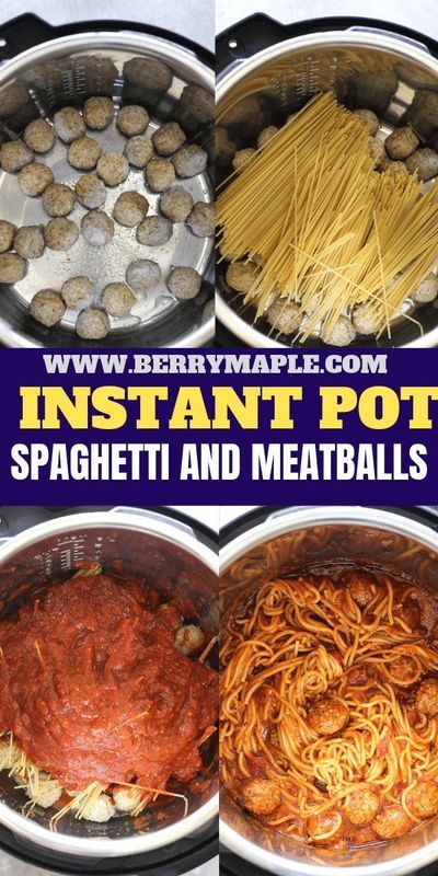 Fresh Meatballs, Easy Instant Pot Spaghetti, Instant Pot Spaghetti And Meatballs, Meatballs In Sauce, Cooking Frozen Meatballs, Spaghetti With Meatballs, Instant Pot Spaghetti, Easy Baked Pork Chops, Spaghetti Recipes Easy