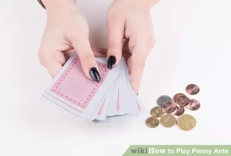 Image titled Play Penny Ante Step 1 Penny Game, Poker How To Play, Poker Party, Playing Card Games, Poker Night, Gambling Games, Camping Games, Playing Card Deck, A Penny