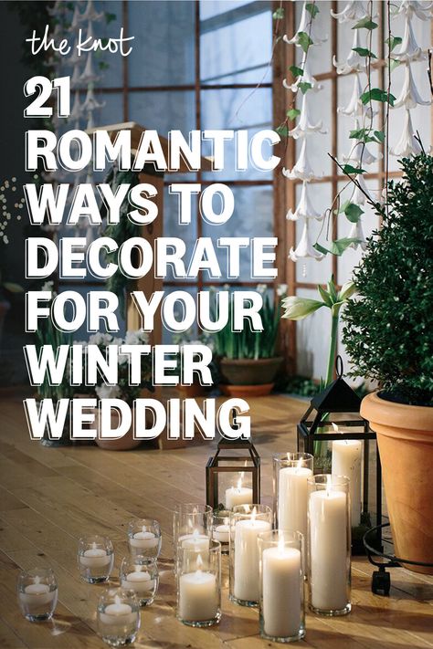 Intimate Winter Wedding Ideas, Winter Wonderland Wedding Reception Table Decor, March Wedding Decoration Ideas, Winter Wedding Hacks, Winter Wedding Essentials, Winter Wedding Centerpieces Table Decor, Evening Winter Wedding, Diy Winter Wedding Decor, Winter Wedding Christmas Tree Decor