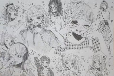 Otedama Art, Manga Artstyle, Long Art, Character Sketch, Art Sketch, Art Block, Pencil Art, Cute Anime Character, Life Art