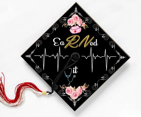 Are you looking for a perfect graduation cap to fit your graduation day? We got it for you. This listing is for a unique graduation cap design that has 9.5x9.5 and is Easily adhered to a standard-sized graduation hat. We can personalize if requested but please send a message first. Grab this now at: https://www.etsy.com/listing/1175055756 You can also visit our Etsy store for more designs: https://www.etsy.com/shop/ModernDigitalDesigns?#graduationcap #classof2023 #trending #moderndigitaldesign Bsn Graduation Cap, Graduation Hat Toppers, Creative Graduation Caps, Nurse Graduation Cap, School Nursing, Nursing School Graduation, Graduation Cap Toppers, Graduation Cap Designs, Graduation Hat