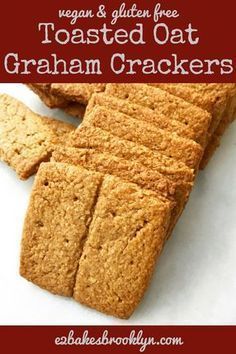 Oat Crackers, Oat Flour Recipes, Gluten Free Graham Crackers, Gluten Free Crackers, Toasted Oats, Homemade Crackers, Gluten Free Sweets, Cracker Recipes, Foods With Gluten