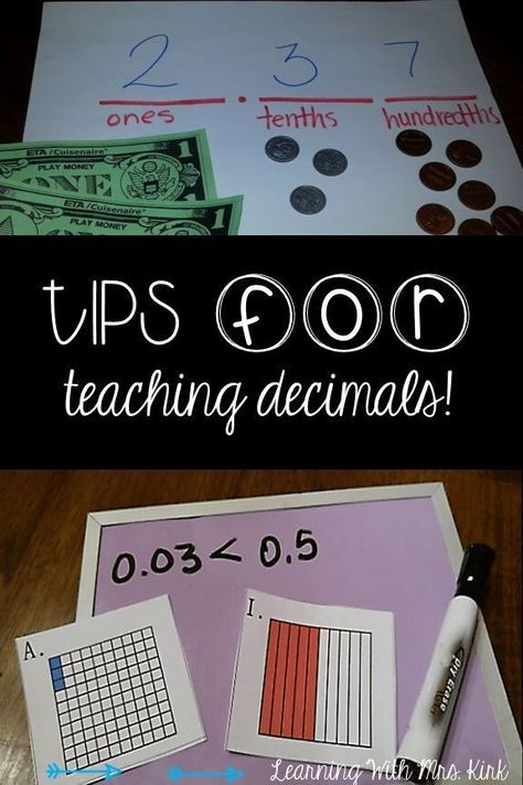 Take the STRUGGLE out of teaching decimals to your fourth and fifth grade students using these great tips! Hands on ideas and more! Teaching Decimals, Comparing Decimals, Subtracting Decimals, Math Decimals, Math Graphic Organizers, Math Centers Middle School, Upper Elementary Math, Fifth Grade Math, Fourth Grade Math