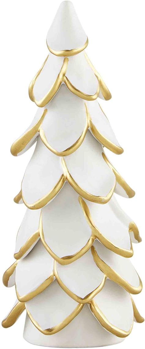 Amazon.com: Mud Pie Gold Cermaic Tree, 10" x 4 1/2", Large : Home & Kitchen Pie Decor, Mud Pie Christmas, Pie Christmas, French Country Garden, Gold Ceramic, Farmhouse Christmas Decor, Mud Pie, Christmas Trees, Home Kitchen