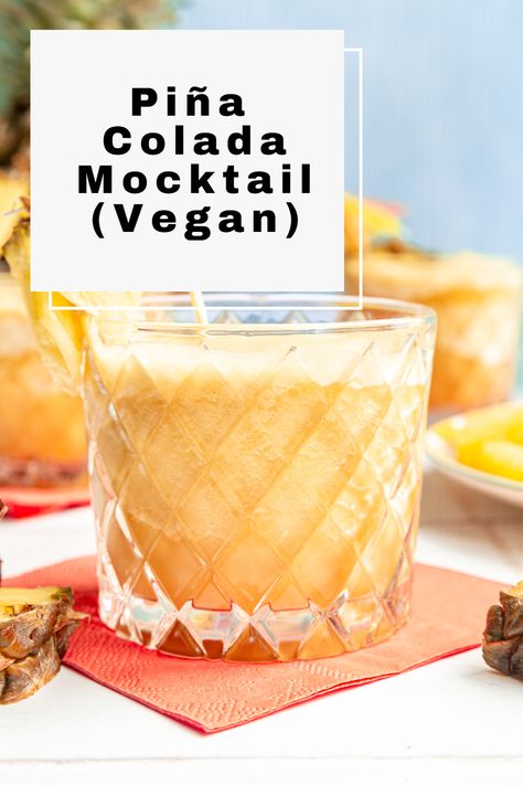 Make an alcohol-free version of a traditional piña colada. This Piña Colada Mocktail is everything you love about a classic piña colada - fruity and refreshing - without the booze. #easy #meals #quick #howto #recipes #meatlessmonday #meatless #meatlessmeals #nomeat #vegan #glutenfree #oilfree #sugarfree #plantbased #oilfreevegan #sugarfreevegan #glutenfreevegan #wfpb #forksoverknives #catholic #catholiclife #theplantbasedcatholic #atelizabethstable