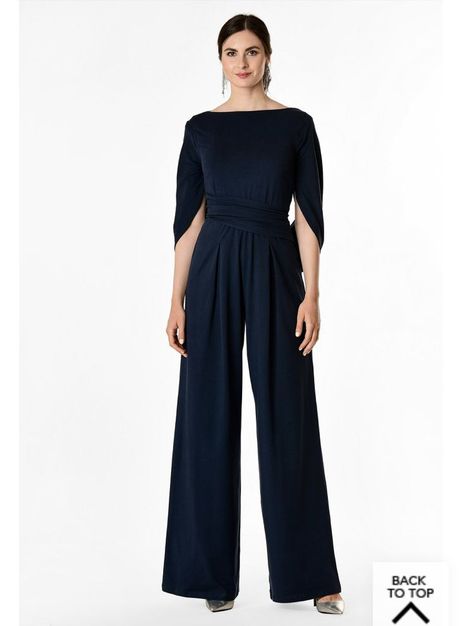 Jumpsuit Outfit Dressy Wedding, Dressy Pant Suits, Palazzo Pants Outfit, Most Pinned, Palazzo Jumpsuit, Pant Suits For Women, Wedding Dress Guide, Pant Suits, Dress Guide