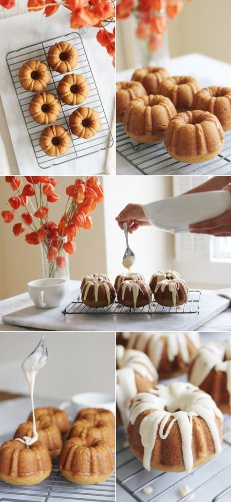 Mini Spice Cakes, Mini Bundt Cakes For Wedding, Mini Pumpkin Bundt Cake Recipes, Individual Bundt Cakes, Pumpkin Mini Bundt Cakes, Mini Pumpkin Bundt Cakes, Mini Bundt Cakes From Cake Mix Boxes, Mini Bunt Cake, Hattie Mae