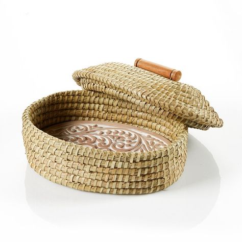 Bread Warmer Baskets | Fair Trade Winds Bread Chips, Bread Warmer, Handmade Bread, Reusable Gift Wrap, Grass Basket, Container Ideas, Baked Rolls, Bread Baker, Dinner Bread