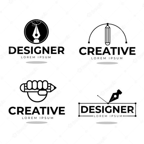 Creative Designer Logo, Logo For Graphic Designer Company, Graphic Studio Logo, Graphic Designer Logo Ideas, Department Logo Design, Draw Logo Design, Moodboard Graphic Design, Graphic Design Logo Ideas, Sewing Business Logo