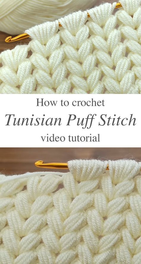 FF STITCH FOR Crochet Puff Stitch, Crochet Book Cover, Puff Stitch Crochet, Tunisian Crochet Patterns, Tunisian Crochet Stitches, Puff Stitch, Stitch Crochet, Crochet Stitches Tutorial, Crochet Books