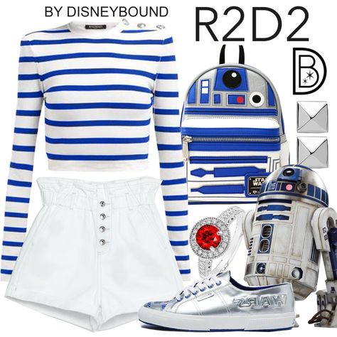 DisneyBound - R2D2 Star Wars Disneybound, Disney Character Outfits, Disney Bound Outfits Casual, Star Wars Shoes, Disney Trip Outfits, Disney Themed Outfits, Cute Disney Outfits, Everyday Cosplay, Disney World Outfits