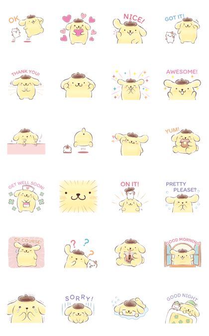 Pompompurin (Watercolor Style) LINE Sticker Pompompurin Doodle, Stickers Bonitos, Pompom Purin, Whatsapp Sticker, Gif Png, Soft Watercolor, Cute Galaxy Wallpaper, Header Banner, Cute Kawaii Drawings