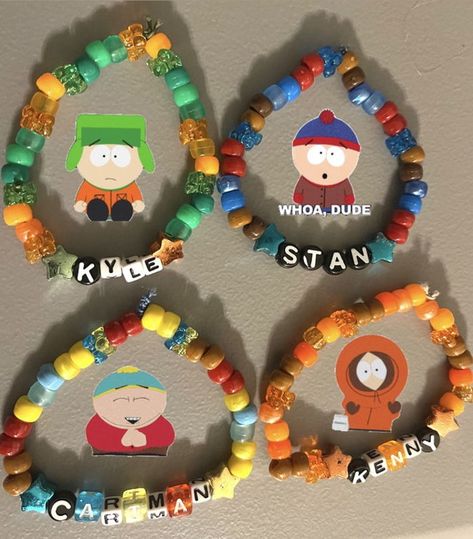 South Park Kandi, South Park Videos, Diy Kandi Bracelets, Pony Bead Bracelets, Diy Kandi, South Park Funny, Kandi Patterns, Kandi Bracelets, Bead Charms Diy