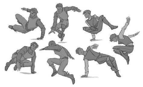 Air Kick Pose Drawing, Shirt Grab Drawing Reference, Athletic Pose Reference Drawing, Holding Ax Pose Reference, Trip And Fall Pose Reference, Parkour Poses Reference Drawing, Jumping Over Fence Pose Reference, Dodge Pose Reference, Running Reference Drawing