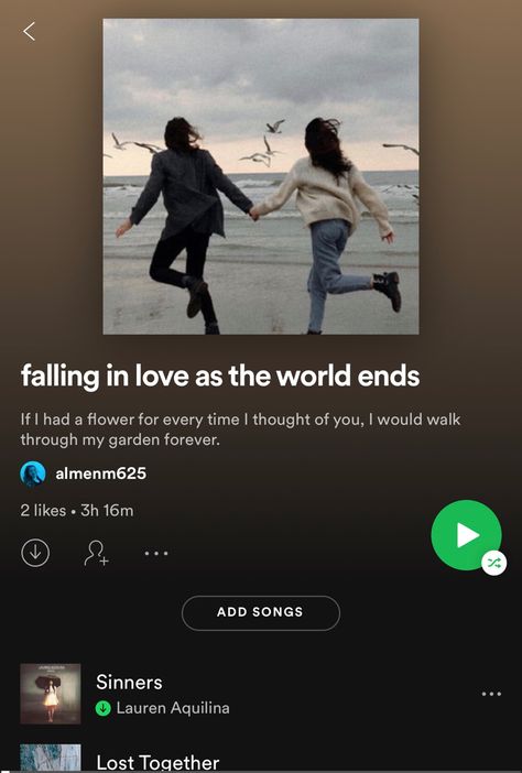 Spotify Ideas, Playlist Spotify, Playlist Ideas, I Think Of You, End Of The World, Falling In Love, In Love, Songs, Music