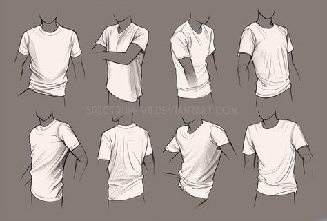 Life study: shirts by Spectrum-VII Life Study, Shirt Drawing, Poses References, Drawing Clothes, Drawing Practice, Digital Art Tutorial, Drawing Poses, Drawing Reference Poses, Art Clothes