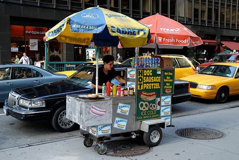 NYC Street Vendors Street Vendors, Financial District Nyc, Street Photography People, Call Of Cthulhu Rpg, Nyc Baby, Hot Dog Stand, Street Vendor, Nyc Street, Washington Square Park